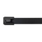 Ball-Lock 316 Stainless Steel Cable Tie, Black Polyester Coated, Temperatures up to 165 Degrees Celsius (329 F) for Cold Conditions and Offshore Applications, UL/EN/CSA62275 Type 21 Rated, Length of 200mm (7.9 Inches), Width of 7.9mm (0.31 Inches), Thickness of 0.3mm (0.01 Inch), Tensile Strength Rating of 1112 Newtons (250 Pounds)