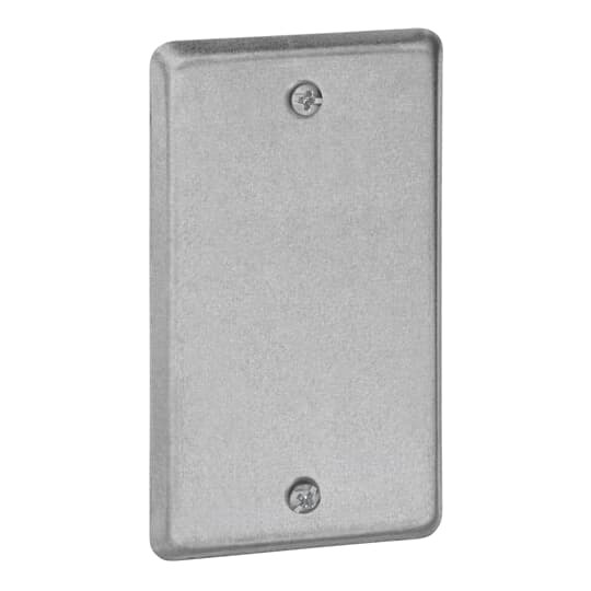 58-C-1 Steel City Blank Utility Outlet Box Cover, 4 in L x 2-1/8 in W, Steel