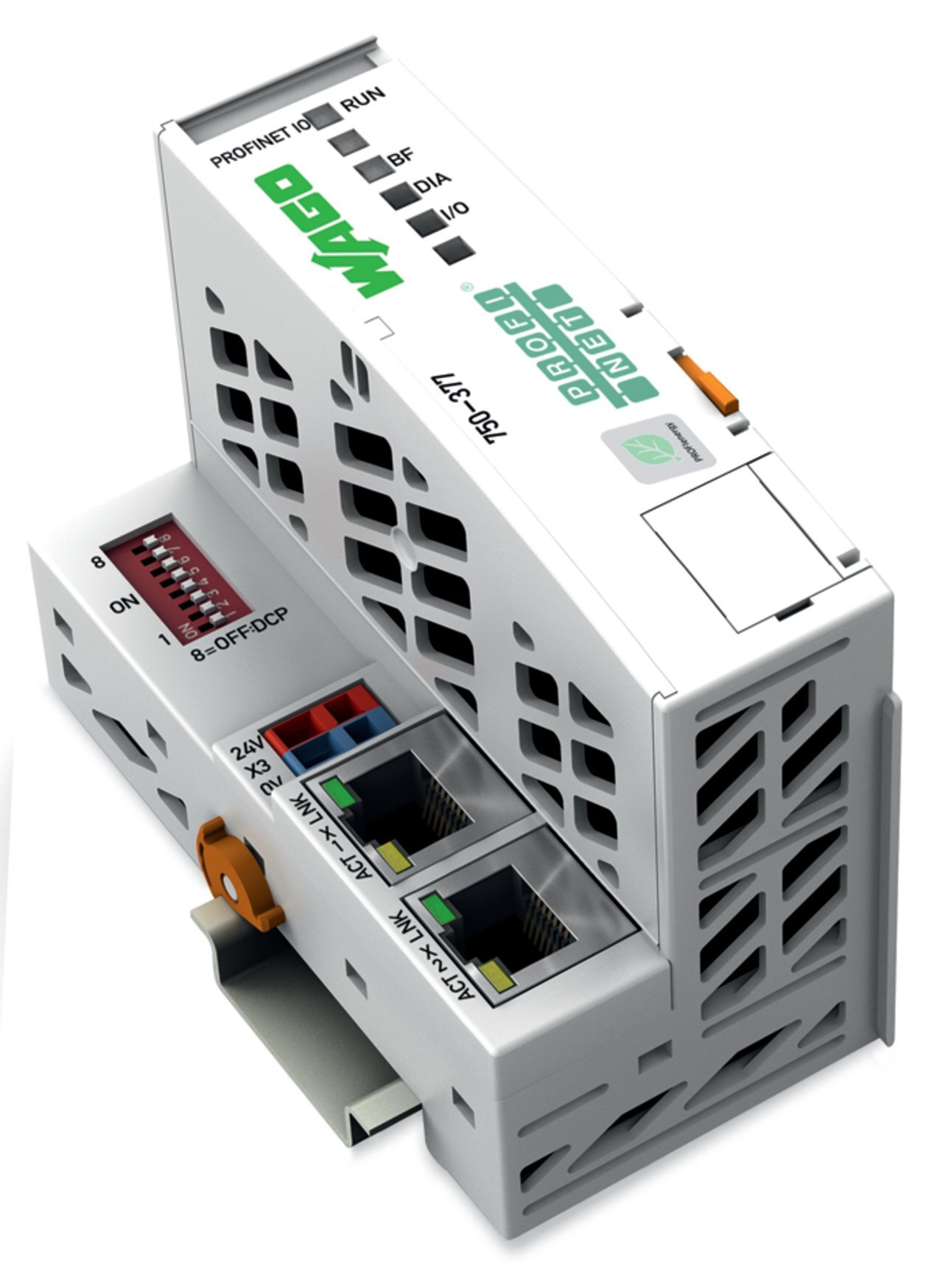 750-377 3rd Generation Fieldbus Coupler, 3.811 in H x 1.949 in W x 2.831 in D, Polycarbonate/Polyamide 6.6, Light Gray