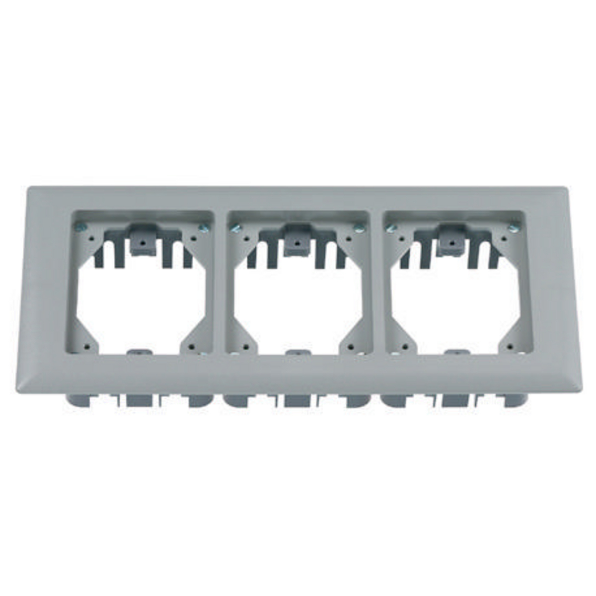 PFBRFGY3 3-Gang Molded Standard Carpet Flange, 6 in L, PVC