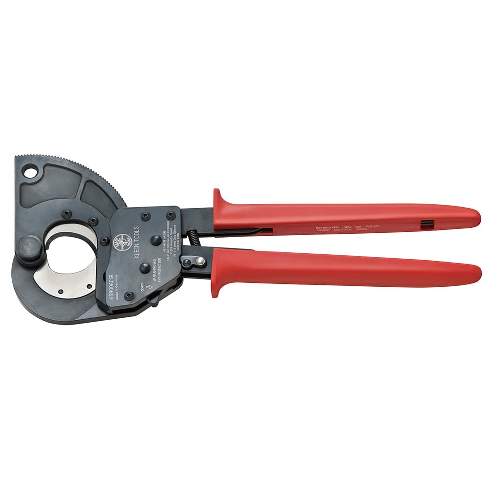 63800ACSR High Leverage Ratcheting Cable Cutter, 477 kcmil ACSR, 1-1/4 in Stranded Copper Aluminum Cable/Wire, 13-3/4 in OAL