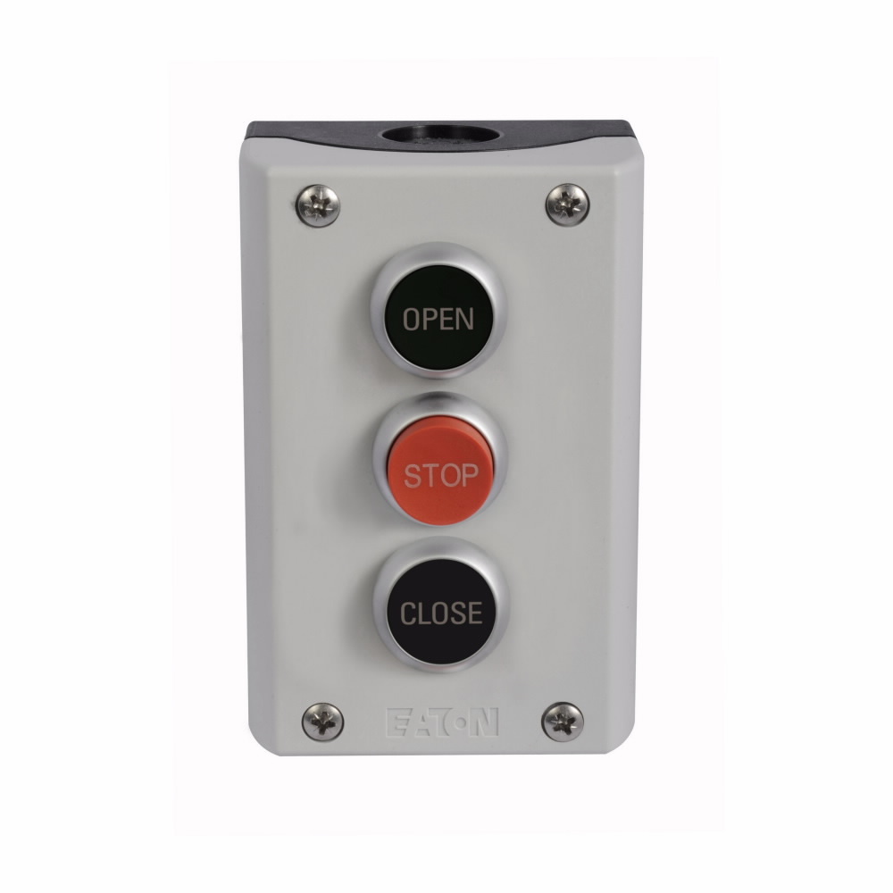 M22-C3-M4V Assembled Non-Illuminated Pushbutton Control Station, 2NO-1NC Contact, 3 Operators, NEMA 4X/13/IP66 NEMA Rating