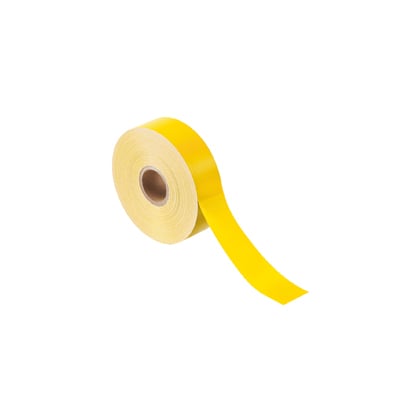 T100X000VX1Y Pan-Code Continuous Labeling Tape, 100 ft L x 1 in W, Yellow, Vinyl, Acrylic Pressure Sensitive Adhesive