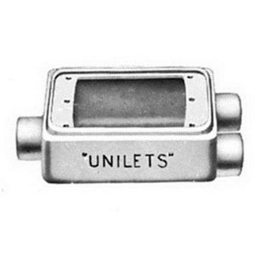1-Gang FD Cast Device Box, 3/4 inch, Malleable Iron, Zinc Electroplate