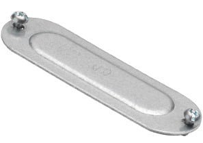 SC-47 Bridgeport Conduit Body Cover With Screw, 2-1/2 to 3 in Hub, For Use With Encloses Conduit Body, IMC/EMT/Rigid Conduit, Aluminum, Natural