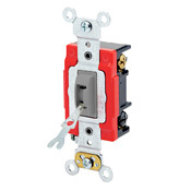 1223-2GL Self-Grounding AC Quiet Toggle Switch, 120/277 V AC, 20 A, 1/2 hp Power Rating