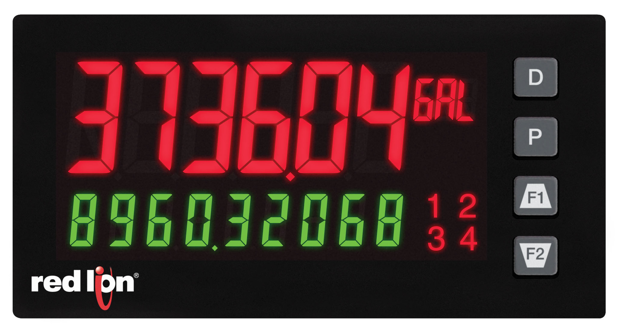 PAX2A000 Dual Line Universal Analog Input Panel Meter, -199999 to 999999 Measuring, 3.8 in W x 1.95 in H, 1-Piece Case, 0.01 % Accuracy