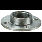 Floor Flange, 1/2 in. Size, Malleable Iron, Zinc Plated Finish, Threaded connection
