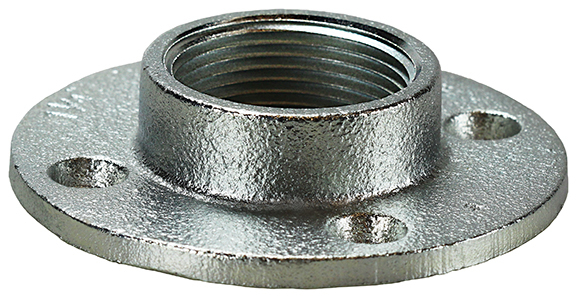 FF50 High Strength Floor Flange, 1/2 in Trade, Malleable Iron, Zinc Plated