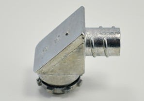 92-DC2 Bridgeport Screw-In Connector, 3/4 in Trade, For Use With Flexible Metal Conduit, Die Cast Zinc, Ball Burnished/Mirror Smooth