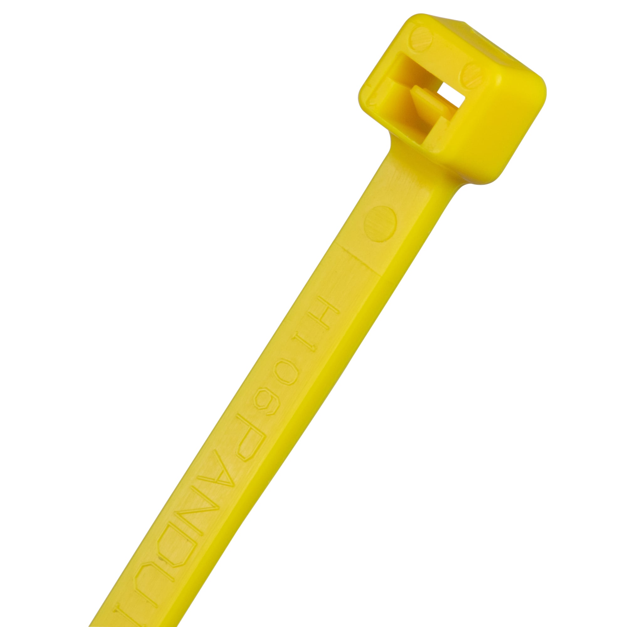 PLT2M-M4Y Pan-Ty PLT Cross Section Miniature Plenum Rated Cable Tie, 8 in L x 0.24 in W x 0.05 in THK, Nylon 6.6