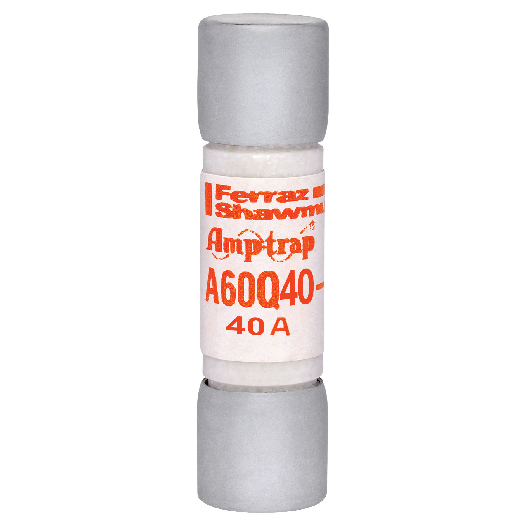 A60Q40-2 Amp-Trap Current Limiting Fast Acting Semiconductor Fuse, 40 A, 600 V AC/DC, 200/100 kA Interrupt, Cylindrical Body