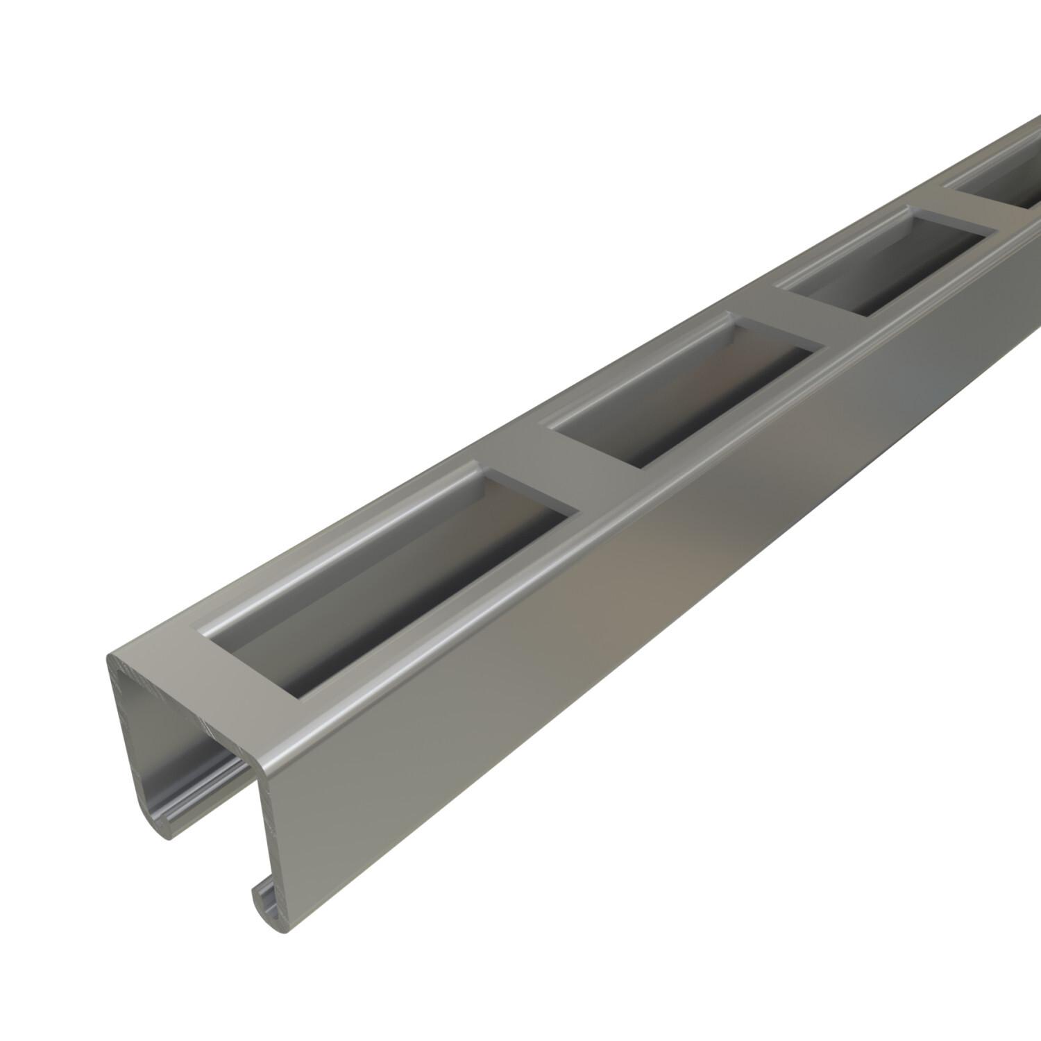 P1000DS-20PG P1000 Channel, 20 ft L 1-5/8 in W 1-5/8 in D 12 ga THK, Low Carbon Steel, Pre-Galvanized Zinc, Domestic