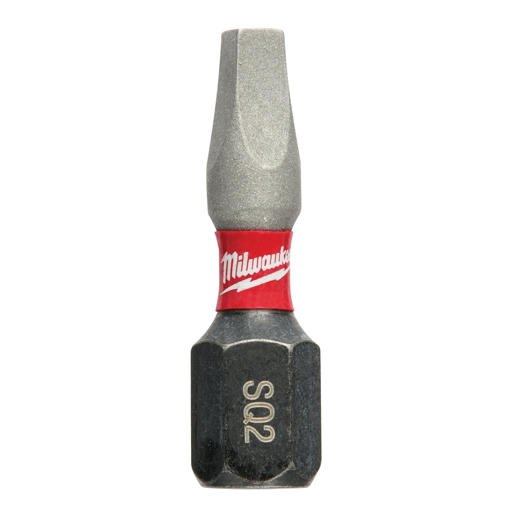 48-32-4161 Shockwave Impact Duty Impact Insert Bit, #1 Square Point, 1 in OAL, 1/4 in, Custom Alloy76 Steel