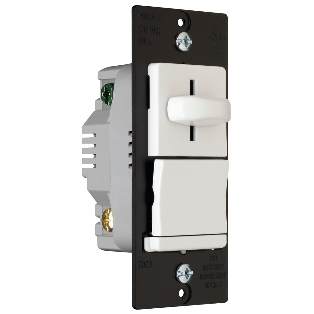 LS600PW Wattstopper Dimmer, 120 VAC, 1 Pole, White
