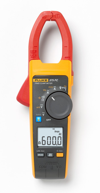 FLUKE-375/FC True-RMS AC/DC Clamp Meter, 600 Amp