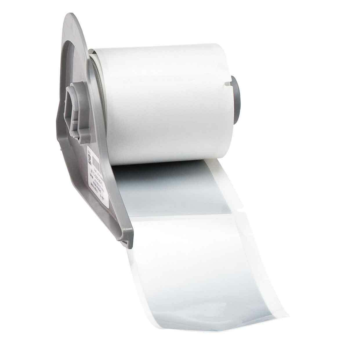 M71-37-486 MetaLabel BMP71 Rectangular Thermal Transfer Label, 1.9 in L x 3 in W, Blank Legend, Light Gray, B-486 Polyester