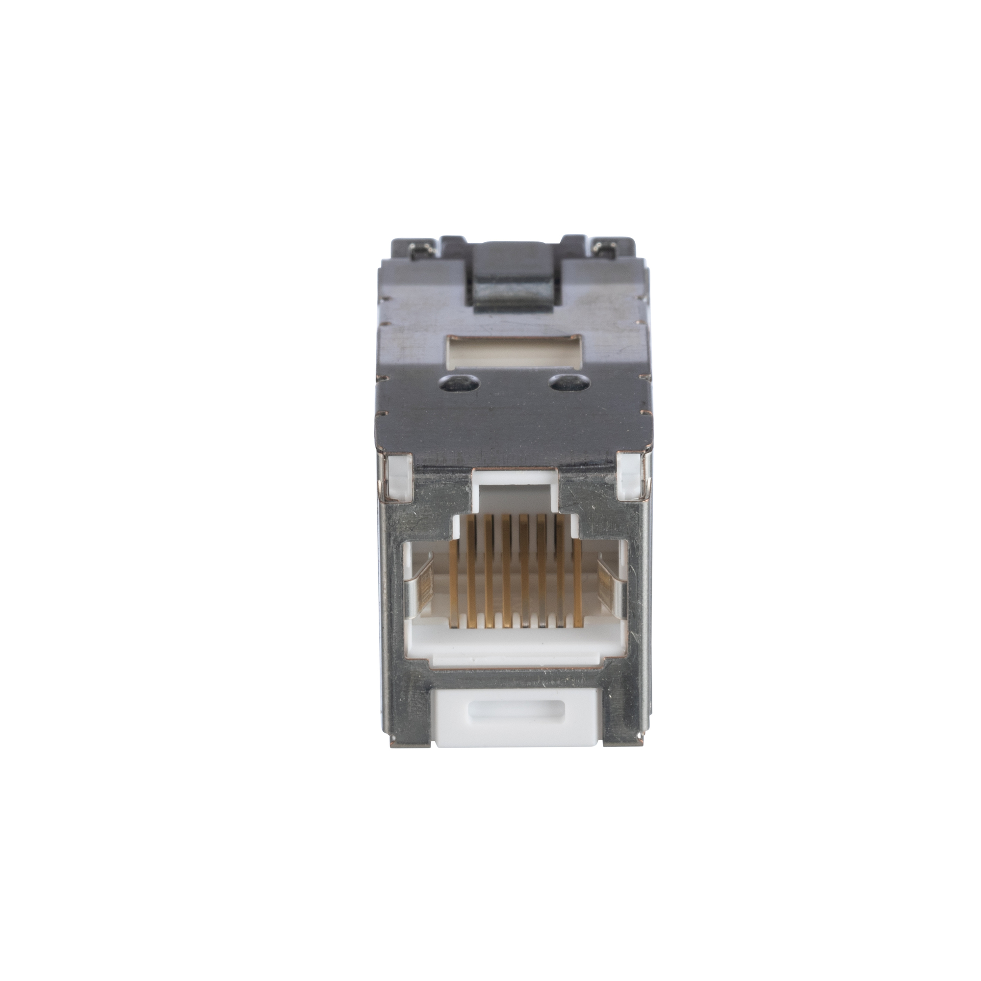 CJS6X88TGWHY Corrosion Resistant Jack Modules, Surface Mounting, (1) Ports, Plated Phosphor Bronze, White