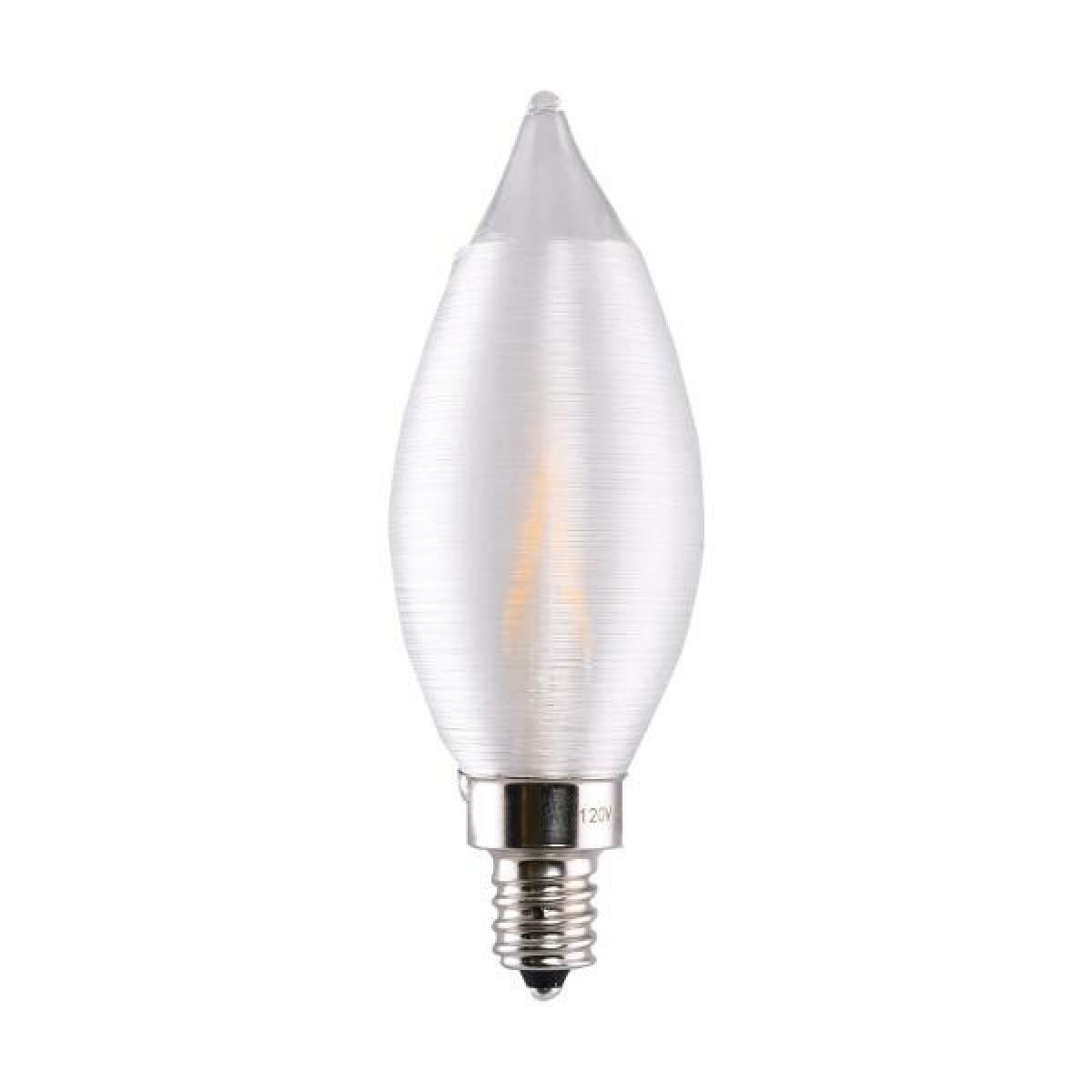 S11302 Dimmable LED Lamp, 4 W, 40 W Incandescent Equivalent, E12 Lamp, CA11 Candle Shape, 300 Lumens