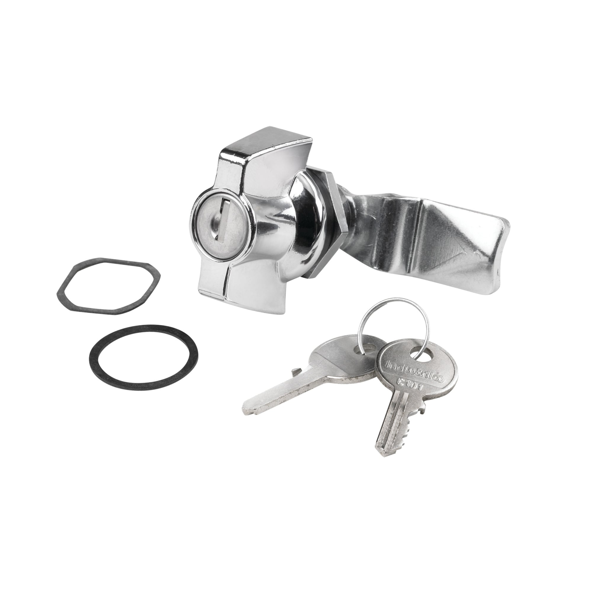 DL36 DWS12/DCOMY/A80 Keylocking Locking Wing Nut, For Use With DesignLine Wall Mounting, ACCESSPLUS II, L-BOX, D-BOX, COMLINE and PROTEK Wall Mount Enclosures, Steel, Zinc Plated