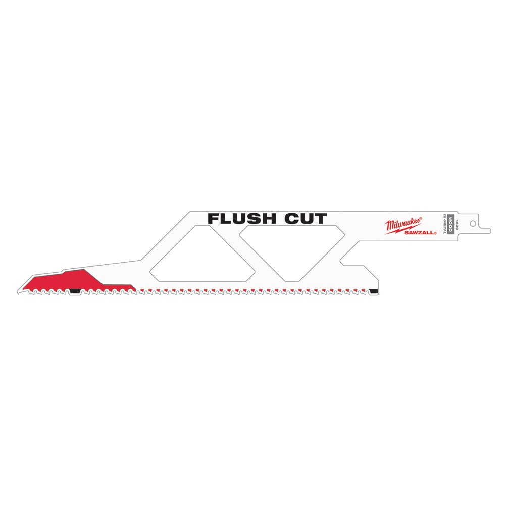 48-00-1600 Sawzall Multi-Purpose Tapered Flush Cut Saw Blade, 12 in OAL, 5 TPI, Bi-Metal