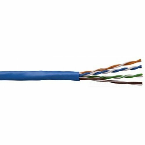 Cat5e Cable, 24 AWG, 4 Pair, Non-Plenum, Blue, 1000 Foot Reel in Box