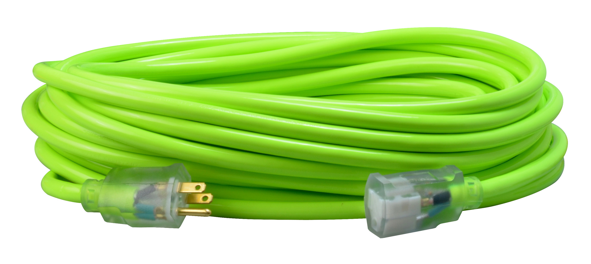 2578SW000X Heavy Duty High Visibility Extension Cord With Power Light Indicator, 125 V, 15 A, 1875 W, 50 ft L Cord, 3 Conductors