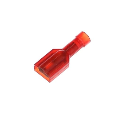 RA2573 Sta-Kon 250 Female Disconnect, 22 to 18 AWG Conductor, 0.25 in W x 0.032 in THK Tab, Brazed Seam Barrel, Brass, Red, Fully Insulated