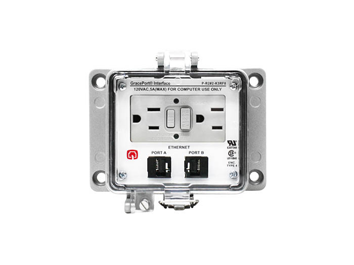 P-R2#2-K3RF3 Bulkhead Panel Interface Connector, Aluminum Housing