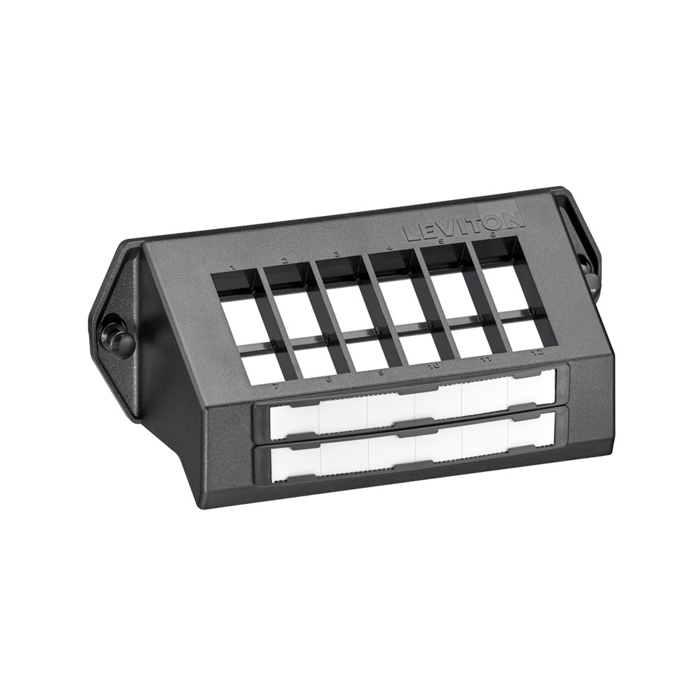 47600-QPB QuickPort 12-Port Mounting Bracket, 2.57 in H x 6.56 in W x 2.52 in D, Polycarbonate