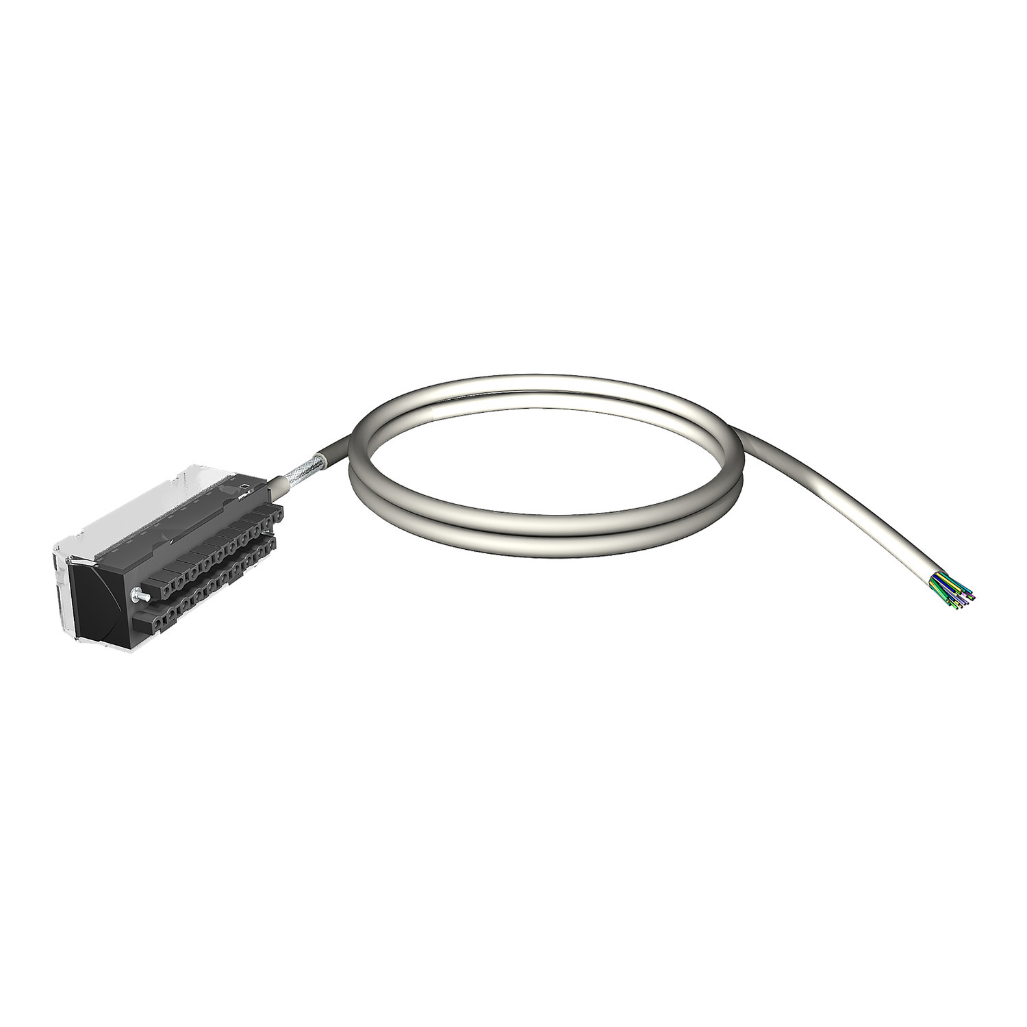 BMXFTW1001 1-Cable Preformed Cord Set With End Flying Lead, 10 m L Cable, For Use With Modicon X80 I/O Platform Discrete I/O Module