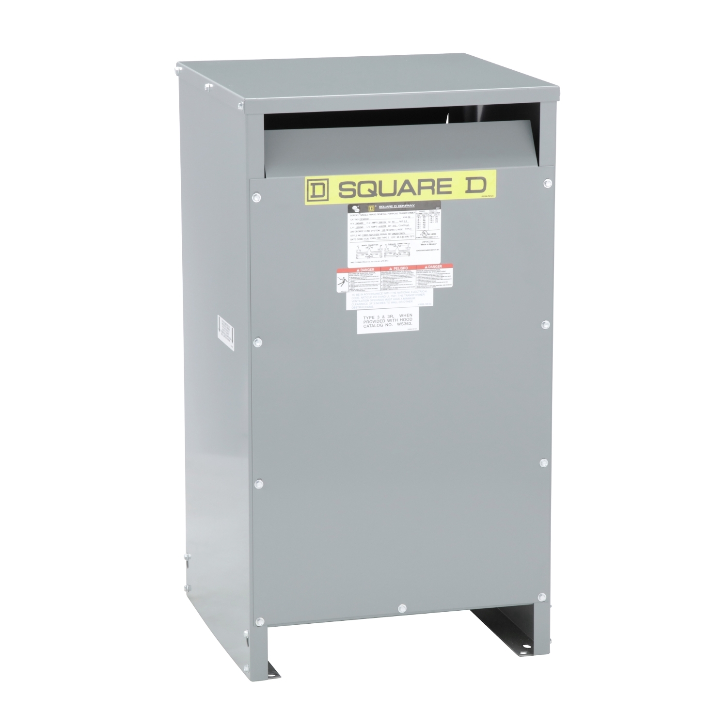 EE50S3534H Energy Efficient Low Voltage Transformer, 600 V Primary, 120/240 V Secondary, 50 kVA, 1 Phase