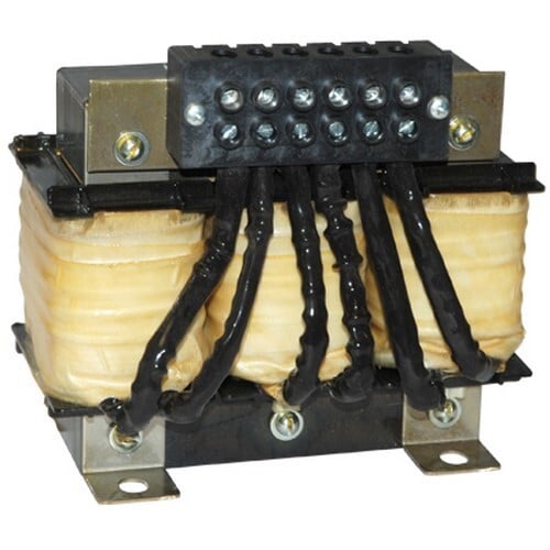 CRX0027DC Centurion R Core and Coil Line Reactor, 600 V AC, 27 A, 25 hp, 1.77 mH, 5 % Impedance, 6.38 in 7.12 in W