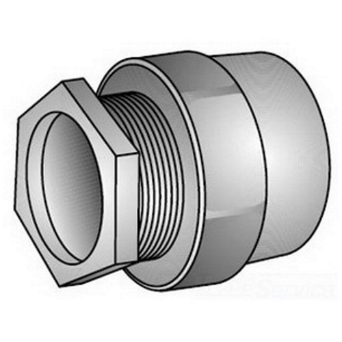 CH-125 Space-Maker Conduit Hub, 1-1/4 in, For Use With IMC/Rigid Conduit, Malleable Iron, Zinc Plated