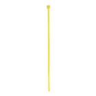 Miniature Cable Tie, Yellow Polyamide (Nylon 6.6) for Temperatures up to 85 Degrees Celsius (185 F) for Indoor Applications, UL/EN/CSA62275 Type 2/21 Rated for AH-2 Plenum, Length of 104mm (4.1 Inches), Width of 2.5mm (0.1 Inches), Thickness of 0.9mm (0.035 Inches), Tensile Strength Rating of 80 Newtons (18 Pounds), 100 per Pack