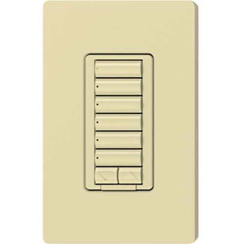 RRD-W6BRL-IV seeTouch LED+ Wall Keypad for RA3 Systems, 6-Button with Raise/Lower, Neutral Required, 120V, Ivory