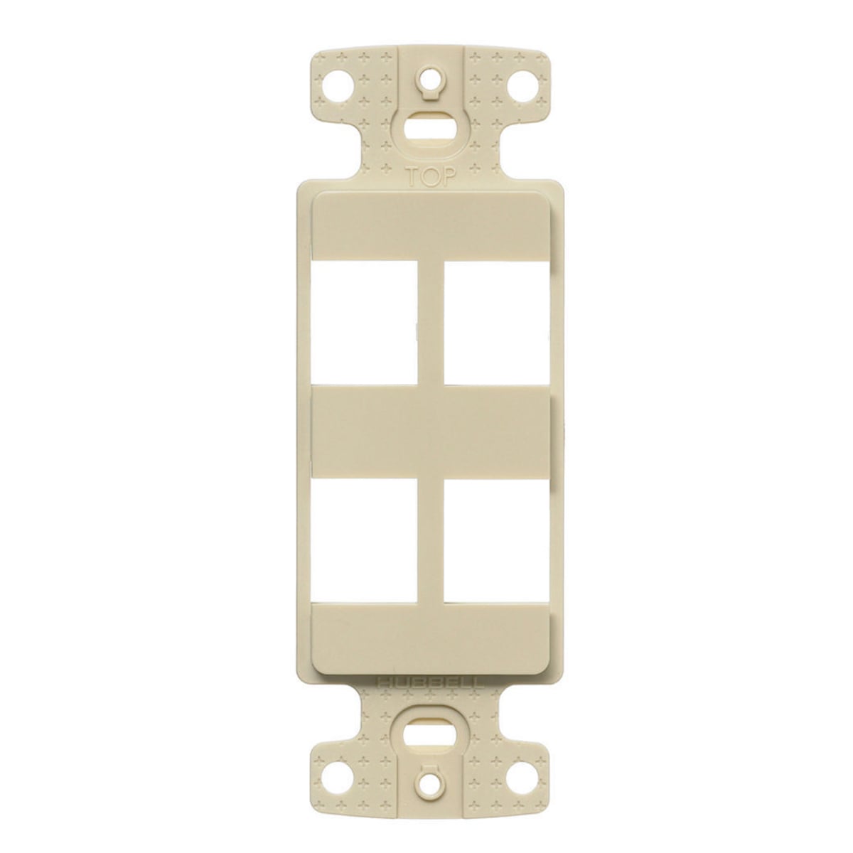 NS614I Standard Decorator Keystone Frame, 1 Gangs, 4 Ports, High-Impact Thermoplastic, Ivory