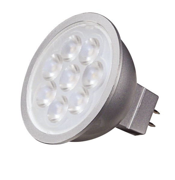 S9497 Dimmable Replacement Lamp, 6.5 W, 50 W Incandescent Equivalent, GU5.3 Lamp, MR16 Shape, 1200 Lumens