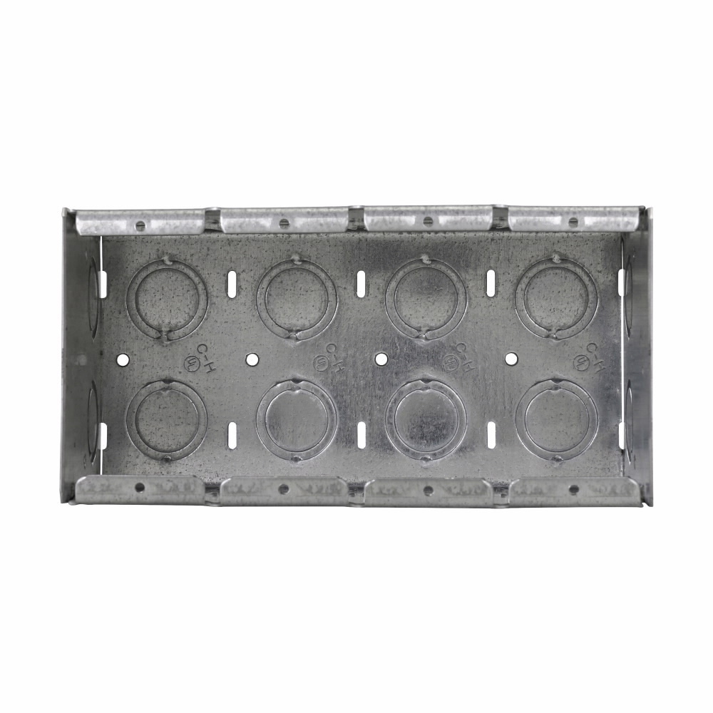 TP693 Welded Masonry Box, Steel, 88 cu-in Capacity, 4 Gangs, 32 Knockouts