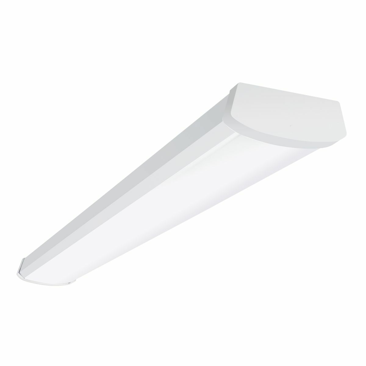 4NW35C3R Metalux Dimmable Wraparound Light, 34 W Fixture, 120 V, White Powder Coated Housing