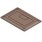 Single Gang Floor Box Cover, Width 7.13 Inches x Length 5 Inches, Caramel, Non-Metallic, Carpet Flange Included