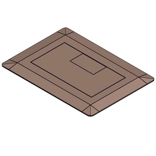 E9761C Carlon Multi-Gang Non-Metallic Floor Box Cover, 5 in L x 7.13 in W, Thermoplastic
