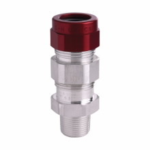 TMCX10402 Terminator Explosionproof Straight Cable Gland Connector, 4 in MNPT Thread, 3.5 to 0.42 in Dia Cable, 1-5/8 in L Thread, Aluminum