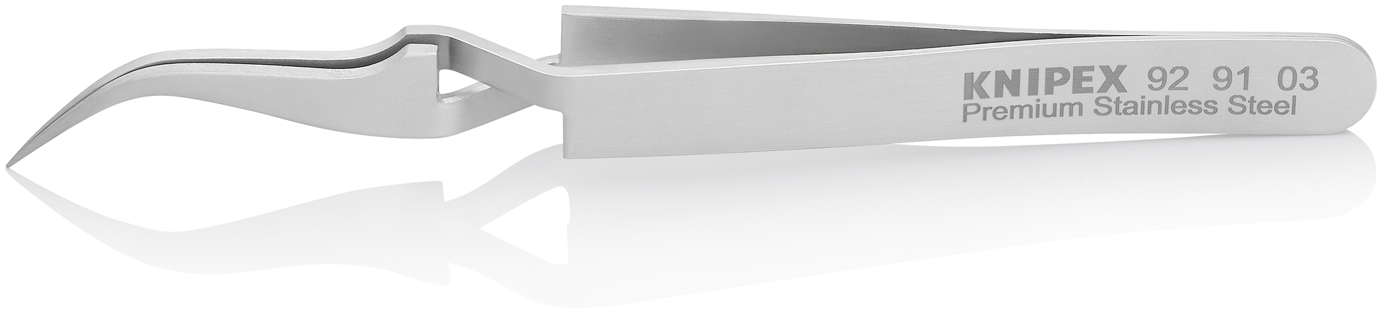 Premium Stainless Steel Cross-Over Gripping Tweezers-45°Angled-Needle-Point Tips, 4 1/2 in., 0.22 mm TT, 0.25 mm TW