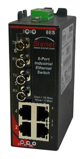SLX-6ES Unmanaged Industrial Ethernet Switch, ST 20km