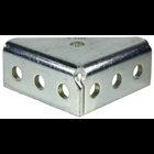 Universal 90 DEG Angle Fitting, 4-1/8 x 4-1/8 x 1-5/8 in. Size, Cold Formed Steel material, Electrogalvanized Finish, 6 holes