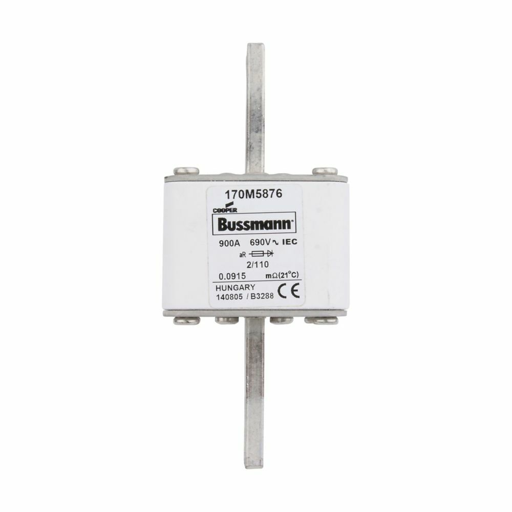 170M5876 High Speed Fuse, 900 A, 690 V, 200 kA Interrupt, Class: aR, Square Body