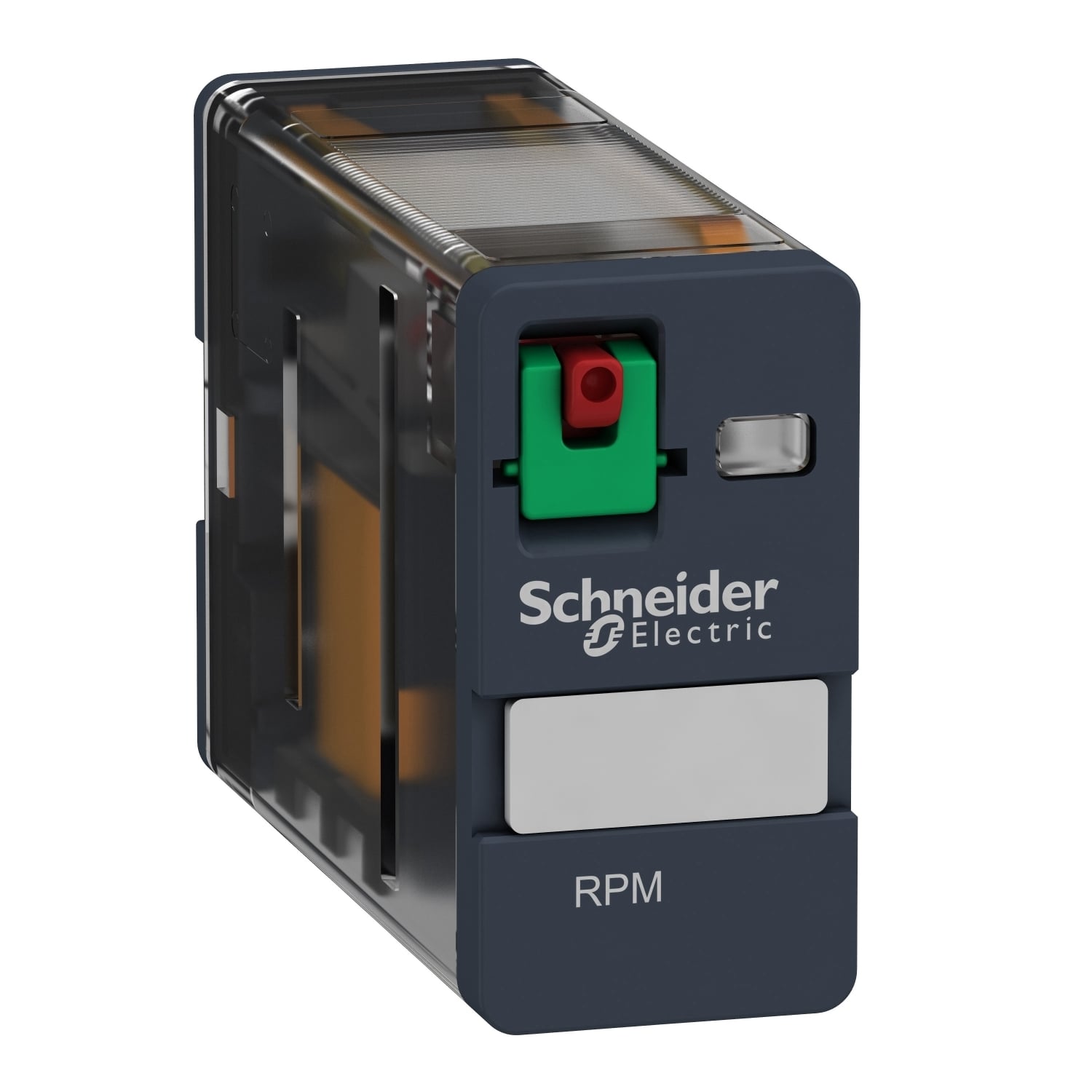 RPM11P7 Zelio Power Relay With Adapter and Lockable Test Button, 15 A, 1CO 1 Form C SPDT Contact, 230 V AC V Coil