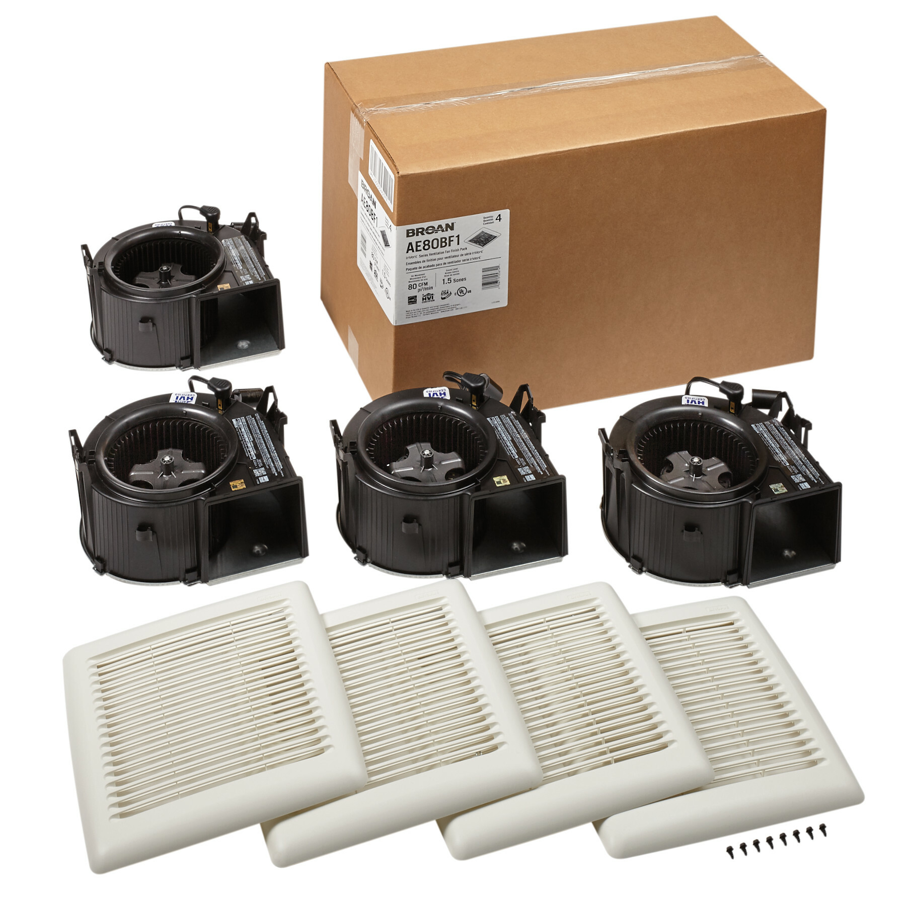 AE80BF1 Flex Bathroom Exhaust Fan Project Pack, 80 CFM, 0.7 Sones, Energy Star