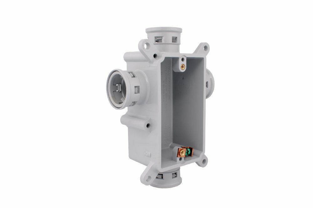 089053 Kwikon 1-Outlet 25 Slab Box, 3/4 in, 38 cu-in, PVC